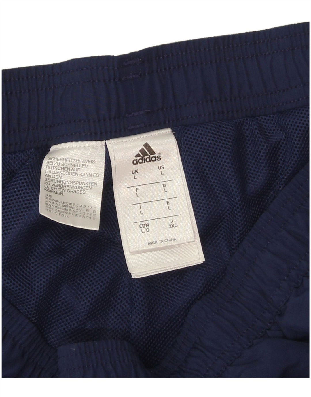 Adidas Mens Tracksuit Trousers Joggers Large  Navy Blue Polyester
