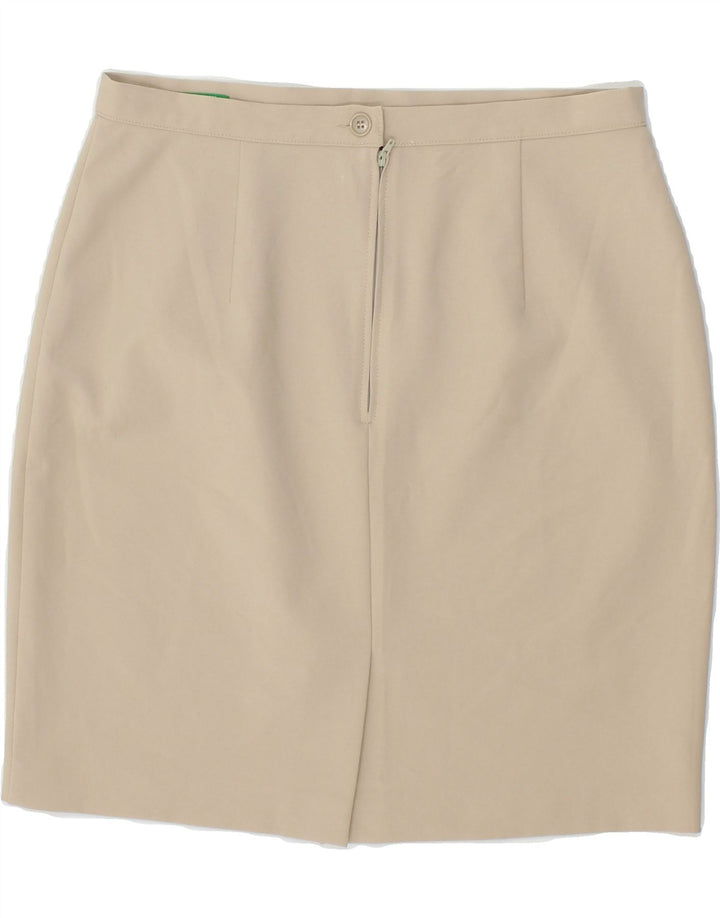 BENETTON Womens Pencil Skirt IT 46 Large W28  Beige Polyester Vintage Benetton and Second-Hand Benetton from Messina Hembry 