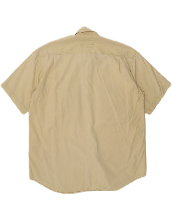Camel Active Mens Utility Short Sleeve Shirt XL Beige Cotton