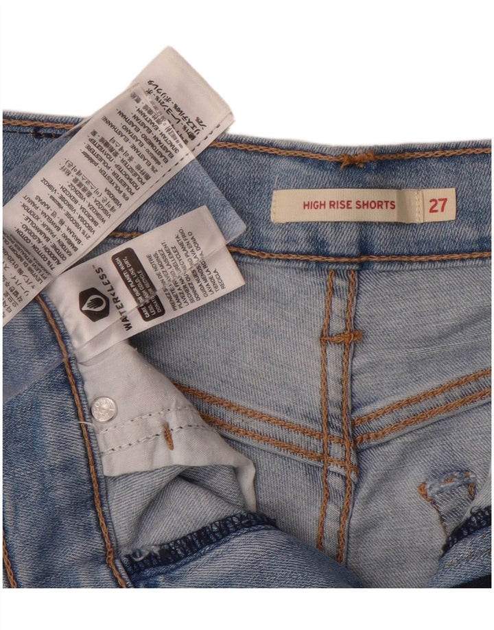 LEVI'S Womens High Rise Denim Shorts W27 Small Blue Cotton