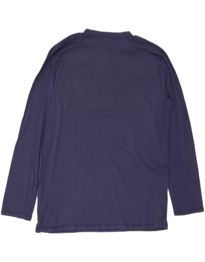 Kappa Mens Top Long Sleeve 2XL Blue Cotton