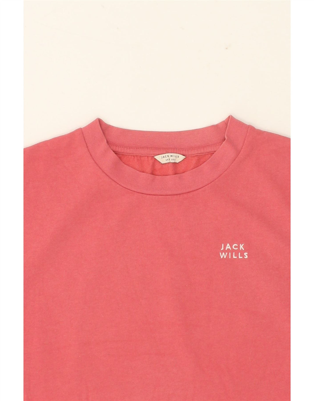 JACK WILLS Womens Oversized Sweatshirt Jumper UK 10  Small Pink Cotton Vintage Jack Wills and Second-Hand Jack Wills from Messina Hembry 