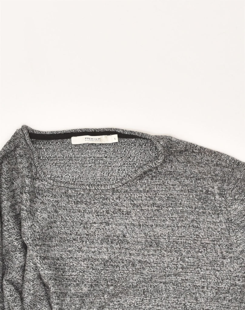 JACK & JONES Mens Premium Crew Neck Jumper Sweater Large Grey Flecked | Vintage Jack & Jones | Thrift | Second-Hand Jack & Jones | Used Clothing | Messina Hembry 