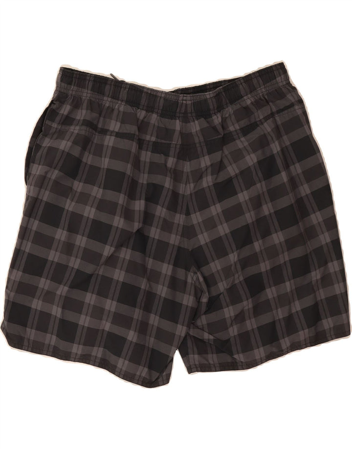 ADIDAS Mens Sport Shorts XL Grey Check Polyester Vintage Adidas and Second-Hand Adidas from Messina Hembry 