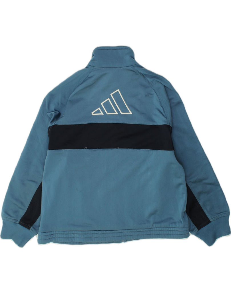 ADIDAS Boys Tracksuit Top Jacket 5-6 Years  Blue Polyester | Vintage Adidas | Thrift | Second-Hand Adidas | Used Clothing | Messina Hembry 