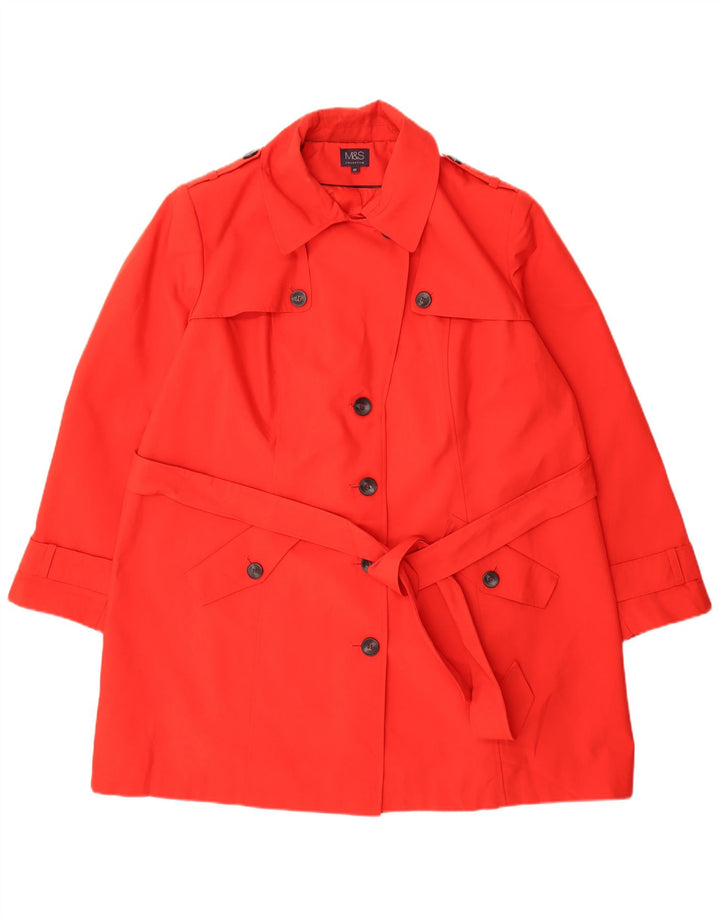 Marks & Spencer Womens Trench Coat UK 26 5XL Red Polyester