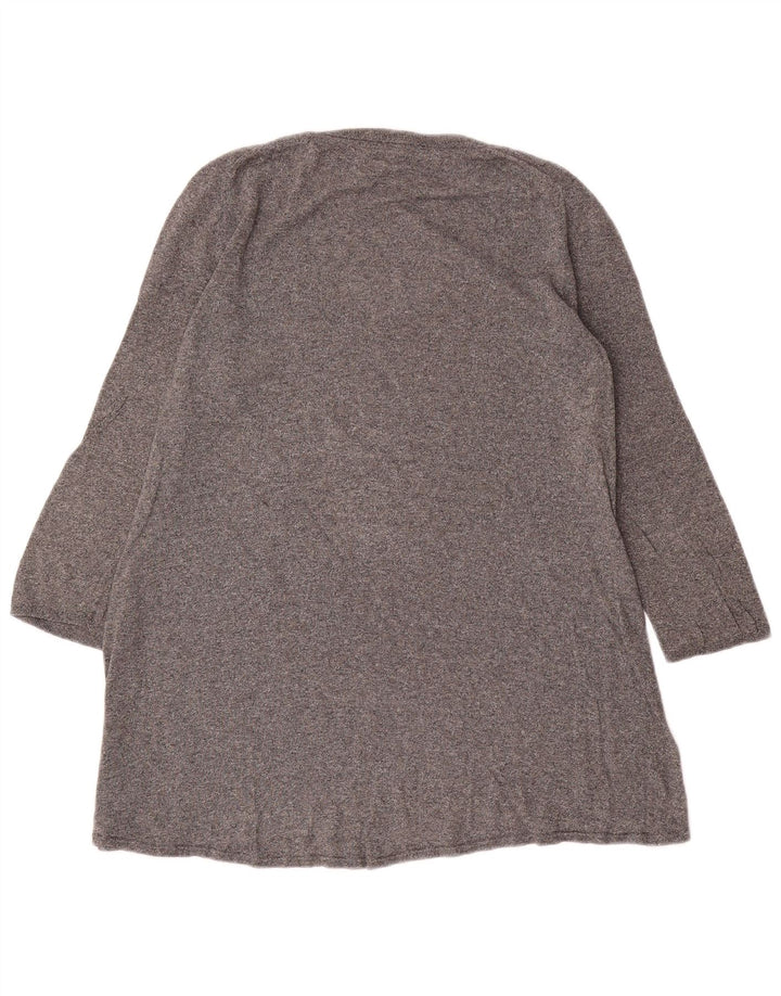 Massimo Dutti Womens 3/4 Sleeve Tunic Top UK 14 Large Grey Flecked