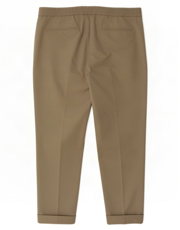 Marks & Spencer Womens Straight Chino Trousers XL W38 L28 Grey Polyester