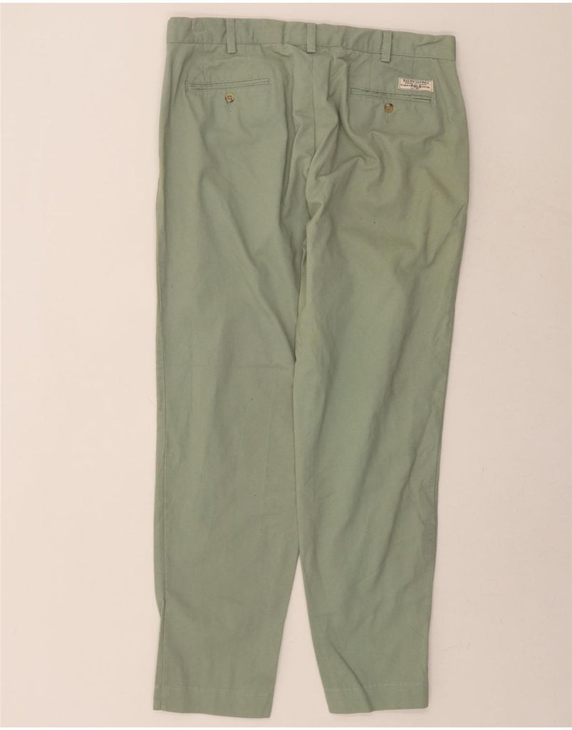 POLO RALPH LAUREN Mens Slim Chino Trousers W36 L32 Green Cotton Vintage Polo Ralph Lauren and Second-Hand Polo Ralph Lauren from Messina Hembry 