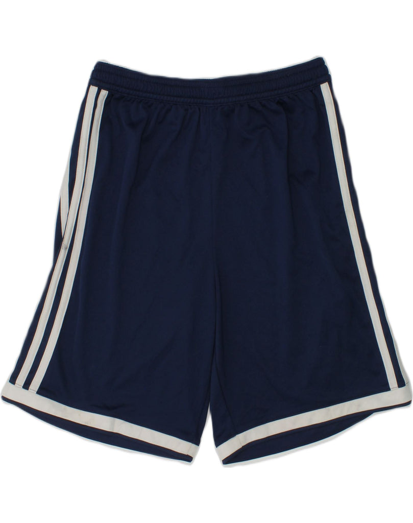 ADIDAS Boys Sport Shorts 13-14 Years Large  Blue Polyester | Vintage Adidas | Thrift | Second-Hand Adidas | Used Clothing | Messina Hembry 