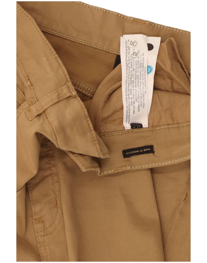 Massimo Dutti Womens Straight Casual Trousers EU 40 Medium W30 L26 Beige