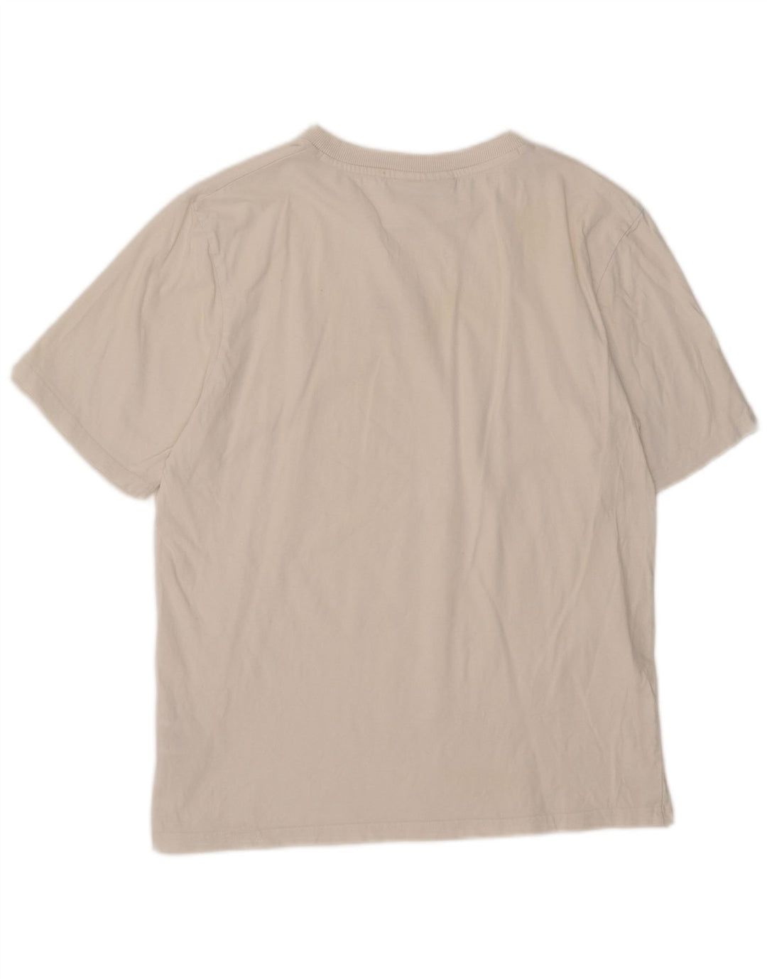 Fila Mens T-Shirt Top Medium White Cotton