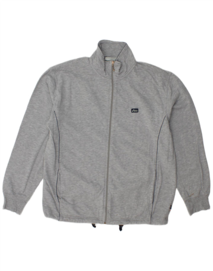 ASICS Mens Tracksuit Top Jacket Large Grey Flecked