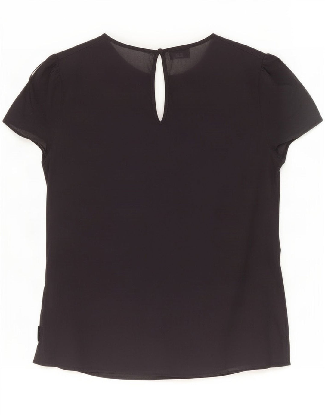 Armani Womens Blouse Top EU 38 Medium Navy Blue Cotton