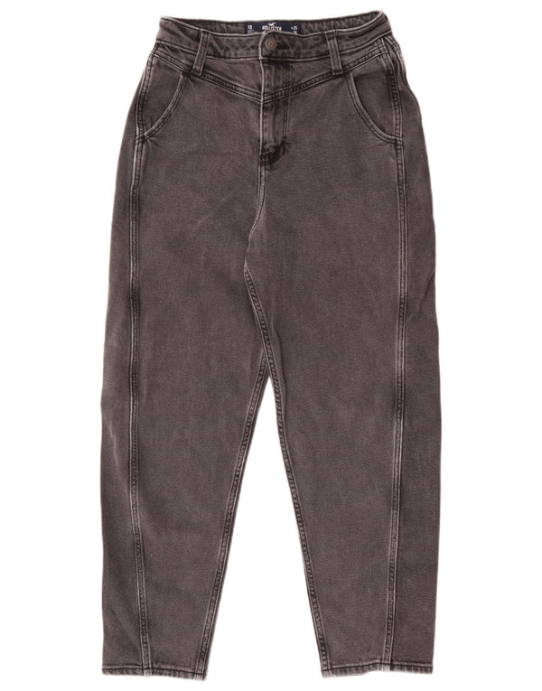 Hollister Womens Mom High Rise Tapered Jeans US 1 XS W25 L26 Black