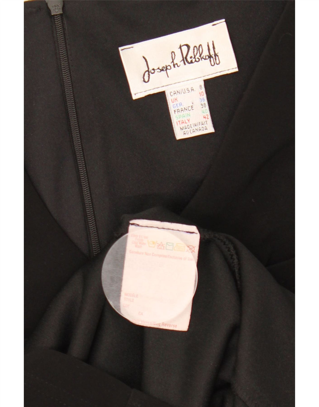 Joseph Ribkoff Womens A-Line Dress UK 10 Small Black Polyester