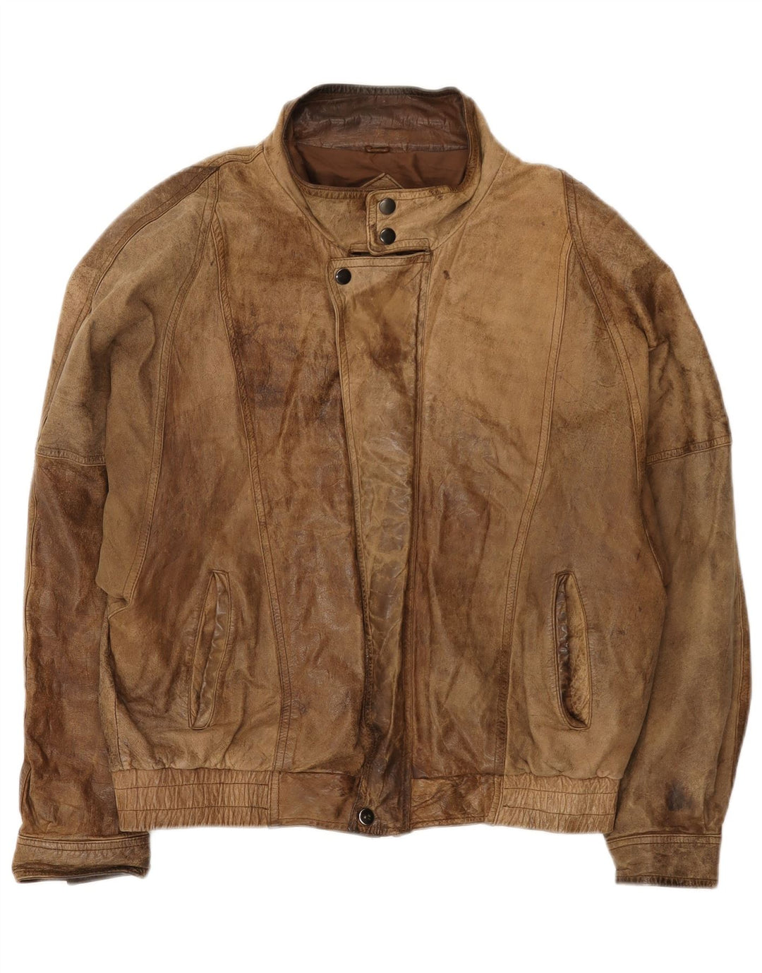 Vintage Mens Leather Jacket UK 42 XL Brown