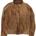 Vintage Mens Leather Jacket UK 42 XL Brown