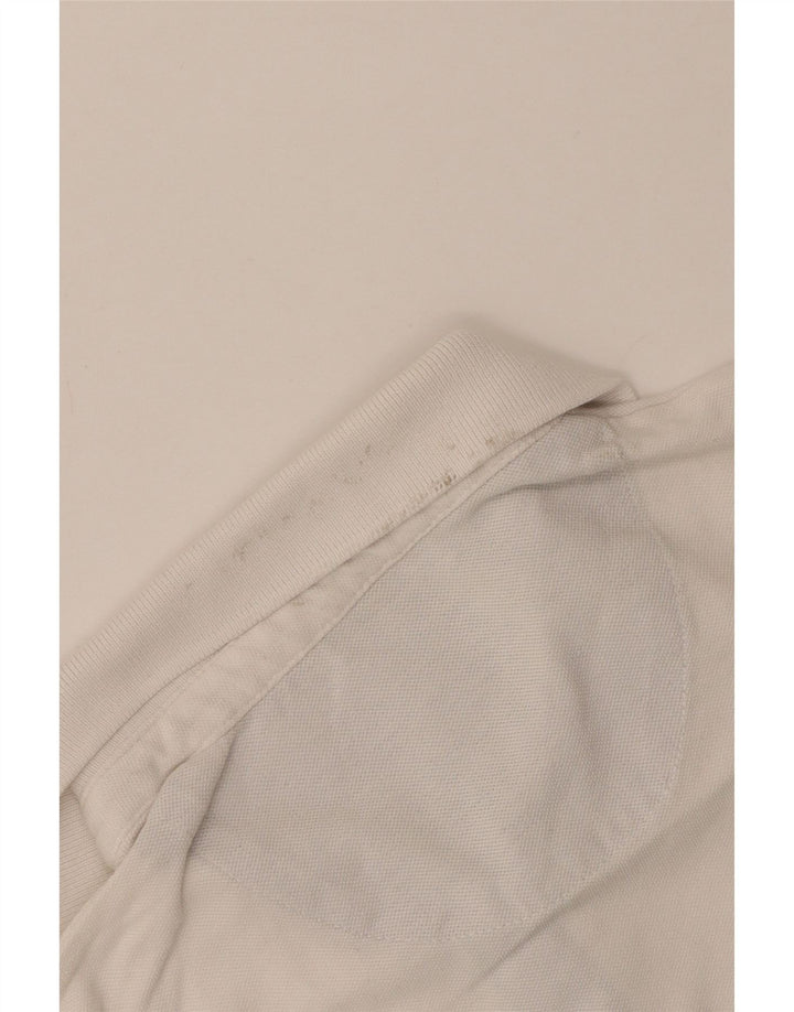 WRANGLER Mens Regular Fit Polo Shirt Medium White Cotton