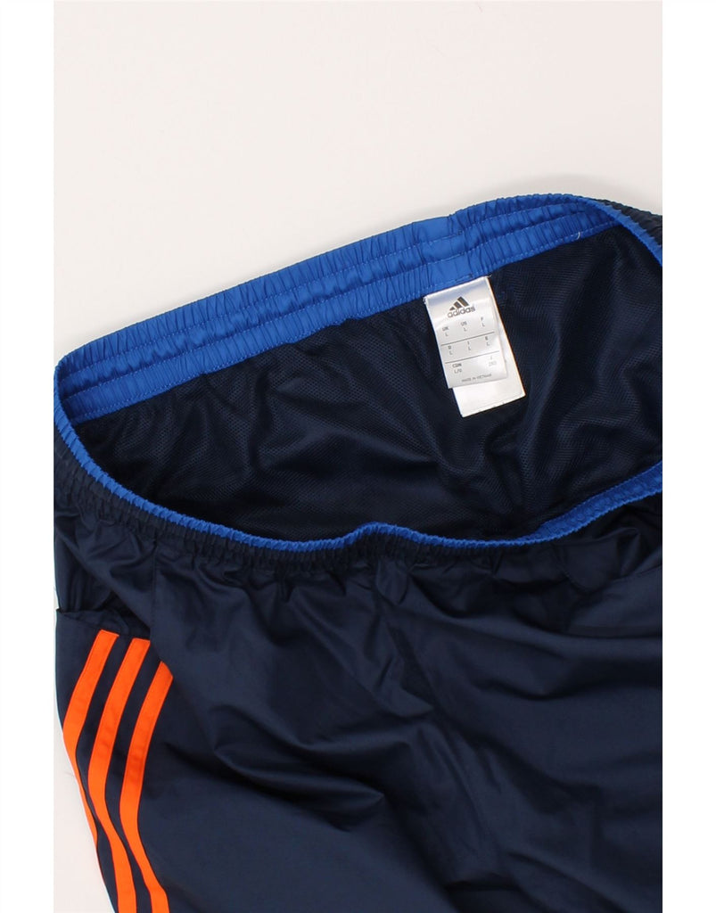 ADIDAS Mens Tracksuit Trousers Large Navy Blue Polyester | Vintage Adidas | Thrift | Second-Hand Adidas | Used Clothing | Messina Hembry 