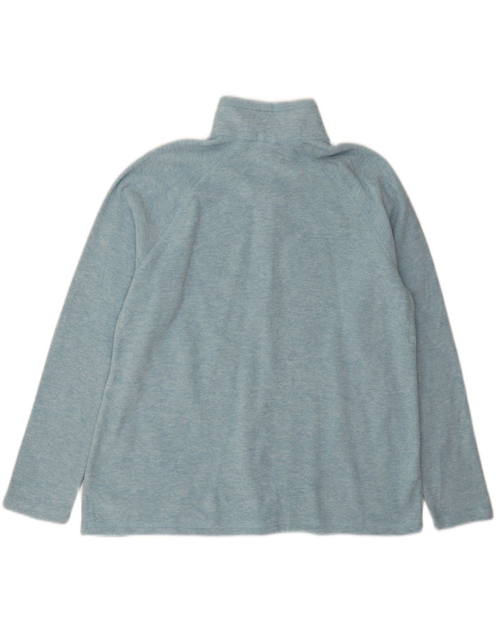 EDDIE BAUER Womens Zip Neck Fleece Jumper UK 18 XL Blue Polyester Vintage Eddie Bauer and Second-Hand Eddie Bauer from Messina Hembry 