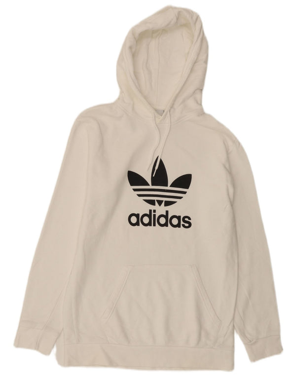 Adidas Mens Graphic Hoodie Jumper Small White