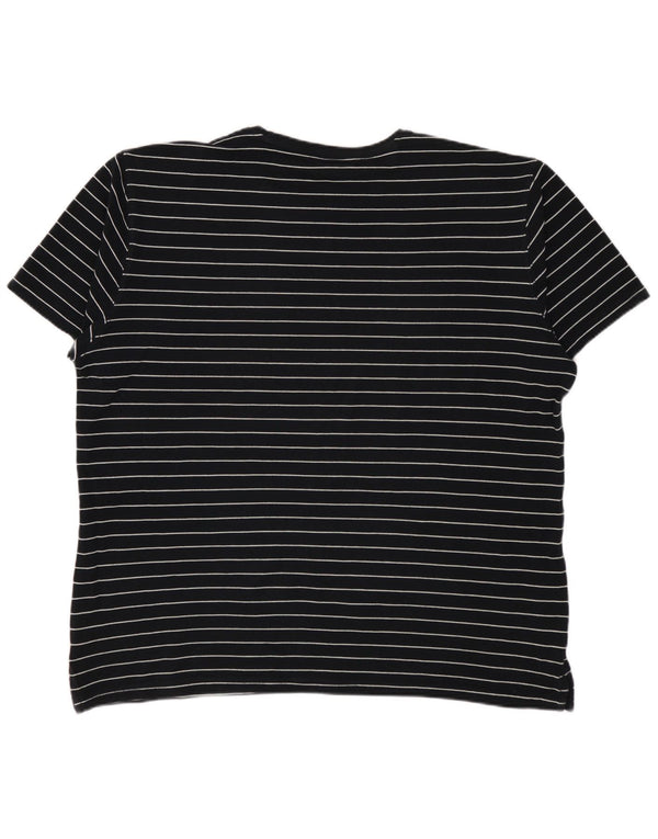 MASSIMO DUTTI Mens T-Shirt Top XL Black Striped