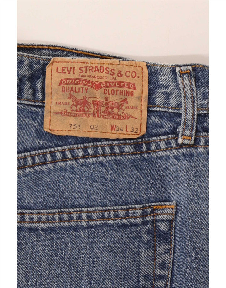 Levi's Mens 751 Straight Jeans W34 L28 Blue
