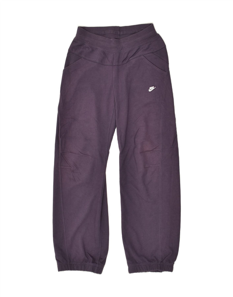 NIKE Girls Tracksuit Trousers Joggers 12-13 Years Large Purple Cotton | Vintage Nike | Thrift | Second-Hand Nike | Used Clothing | Messina Hembry 