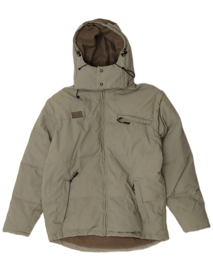 Fila Mens Hooded Padded Jacket UK 38 Medium Green Polyamide