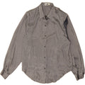 VINTAGE Womens Shirt Blouse UK 16 Large Grey Striped Vintage Vintage and Second-Hand Vintage from Messina Hembry 