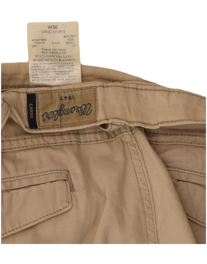 Wrangler Mens Cargo Shorts W36 Large  Beige Cotton