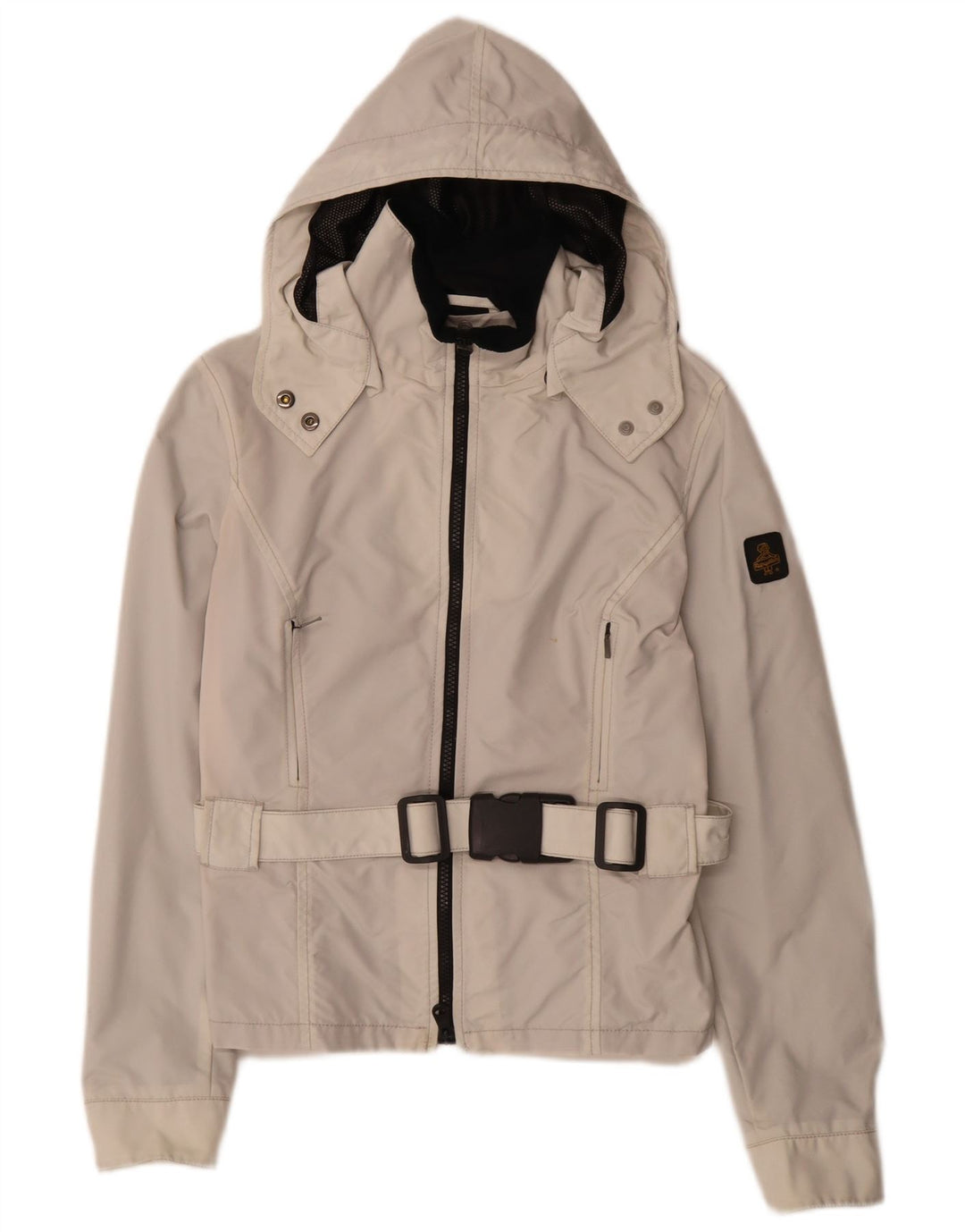 Refrigiwear Womens Hooded Rain Jacket UK 10 Small Grey Polyamide