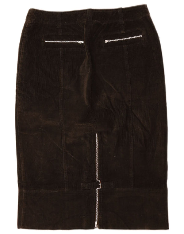 Marella Womens Corduroy Skirt UK 10 Small W30  Brown Cotton