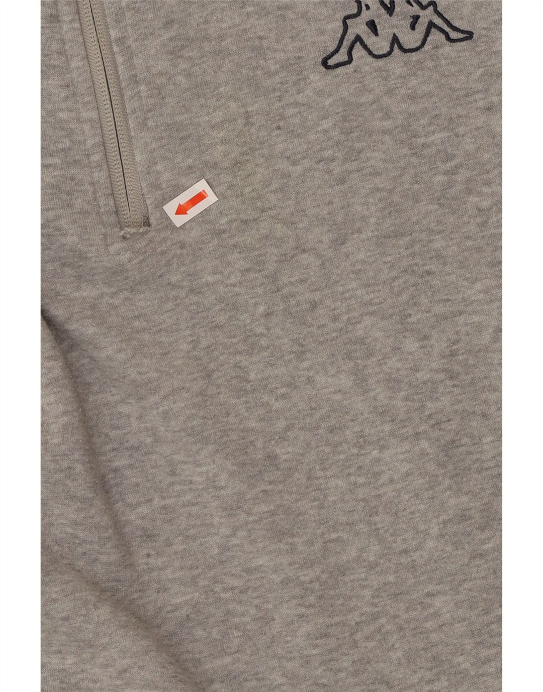KAPPA Mens Zip Neck Sweatshirt Jumper XL Grey Colourblock Polyester