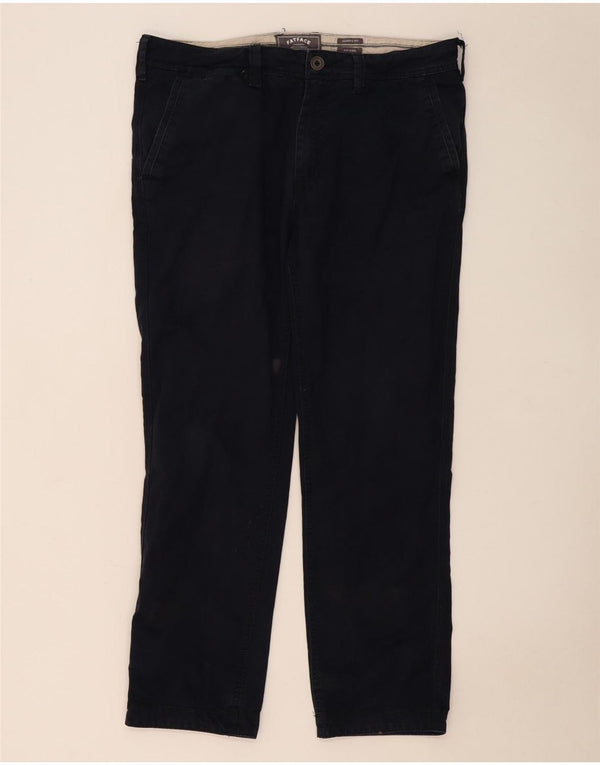 Fat Face Mens Straight Classic Fit Chino Trousers W36 L30 Navy Blue Cotton
