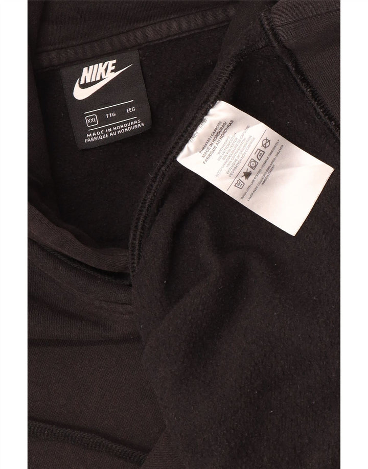 Nike Mens Hoodie Jumper 2XL Black Cotton