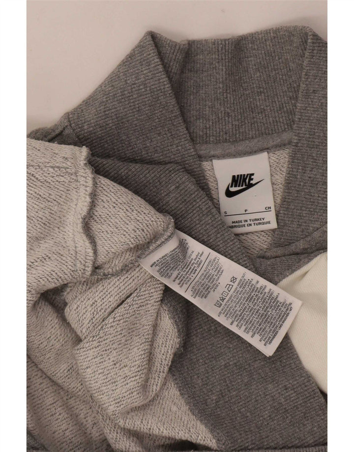 Nike Mens Graphic Tracksuit Top Jacket Small Grey Colourblock Cotton