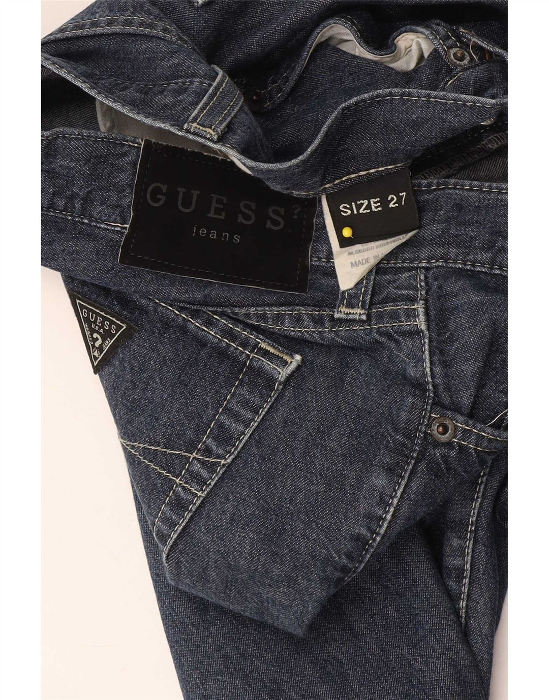 Guess Womens Straight Jeans W27 L30 Blue Cotton