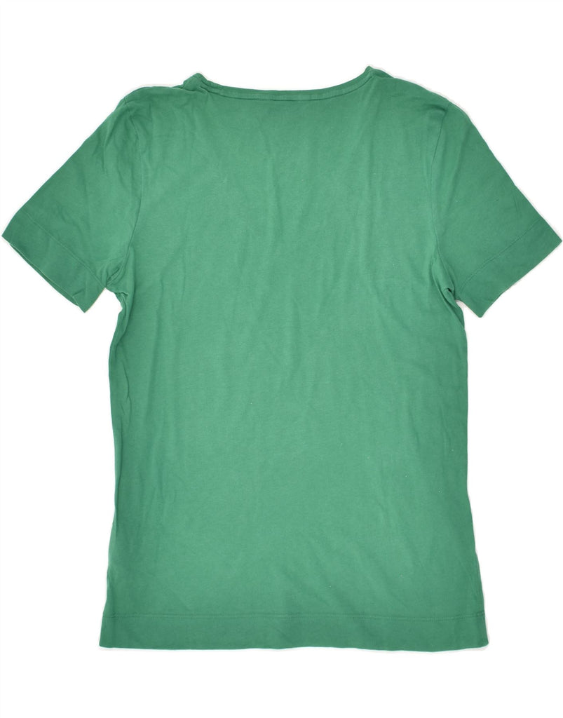 TOMMY HILFIGER Womens T-Shirt Top UK 10 Small Green Cotton | Vintage Tommy Hilfiger | Thrift | Second-Hand Tommy Hilfiger | Used Clothing | Messina Hembry 
