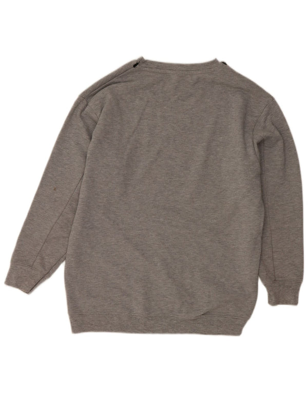 Zara Womens Graphic Oversized Sweatshirt Jumper UK 10 Small Grey