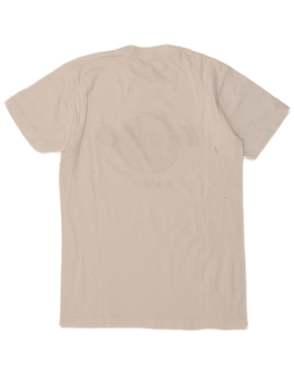 Hard Rock Cafe Mens Madrid Graphic T-Shirt Top Small White Cotton
