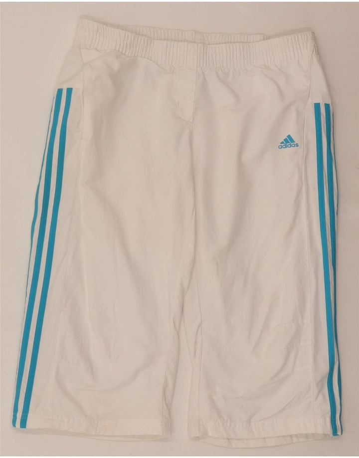 Adidas Womens Bermuda Sport Shorts UK 14 Medium White Polyester