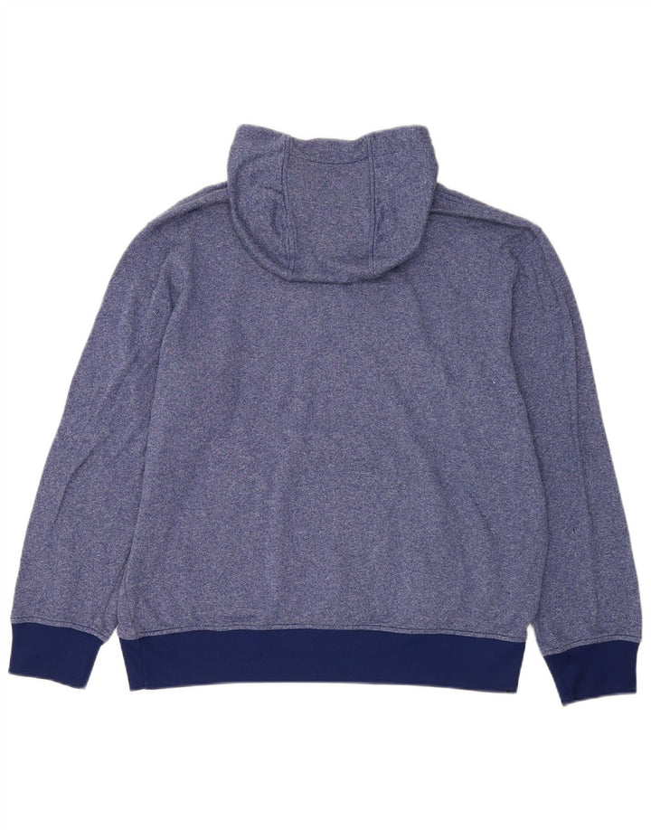 Adidas Mens Climawarm Hoodie Jumper Large Blue Flecked Polyester