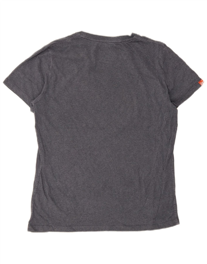 Superdry Mens Graphic T-Shirt Top XL Grey Cotton
