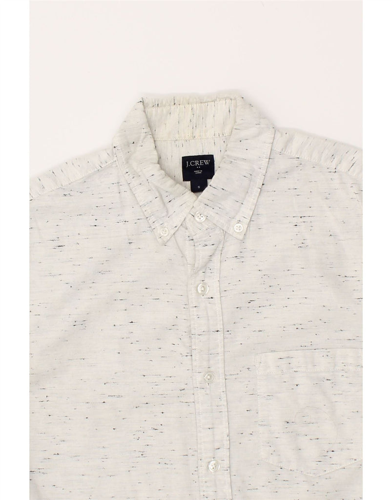 J. CREW Mens Shirt Small White Flecked Cotton | Vintage J. Crew | Thrift | Second-Hand J. Crew | Used Clothing | Messina Hembry 