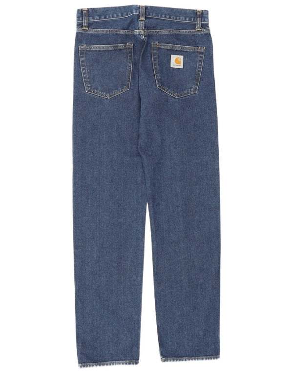 Carhartt Mens High Waist Straight Jeans W30 L32 Blue Cotton