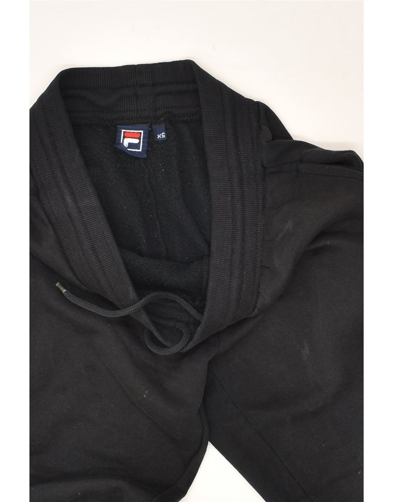 FILA Womens Tracksuit Trousers Joggers XS Black | Vintage Fila | Thrift | Second-Hand Fila | Used Clothing | Messina Hembry 