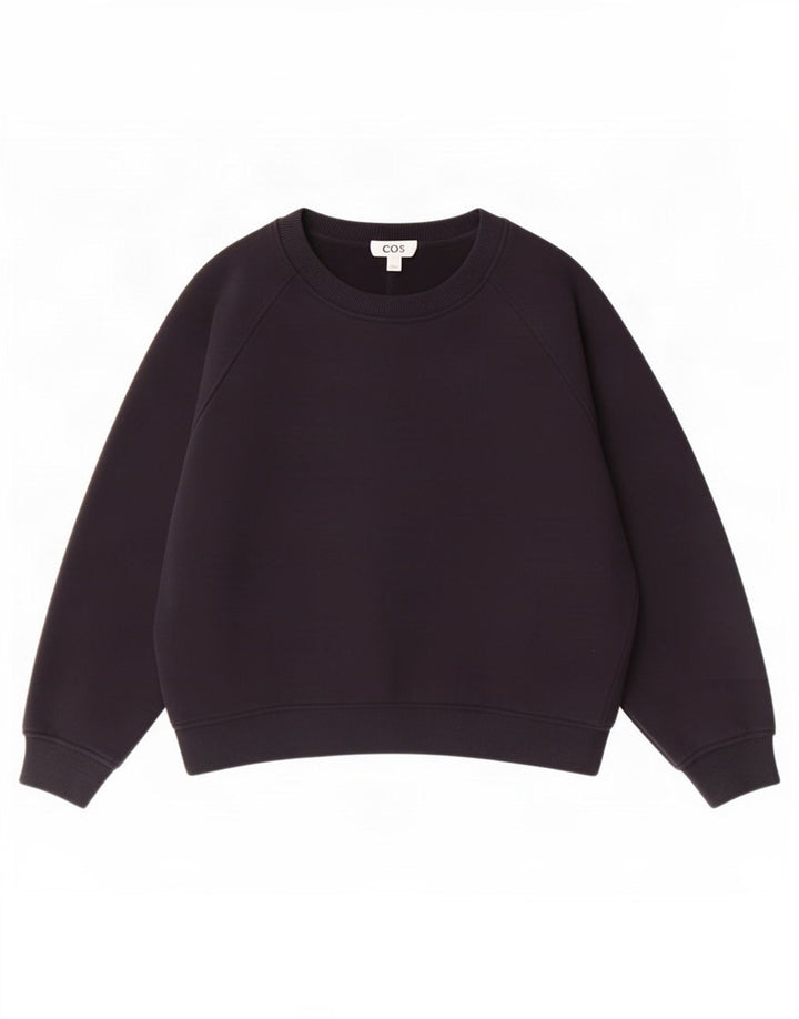 Cos Womens Oversized Sweatshirt Jumper UK 14 Medium Navy Blue Cotton