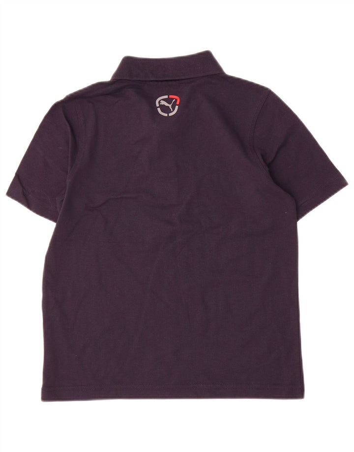 Puma Boys Polo Shirt 9-10 Years Navy Blue Cotton